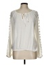 Haute Monde 100% Polyester Ivory Long Sleeve Blouse Size L - photo 1