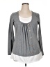 Unbranded Gray Long Sleeve Henley Size XL - photo 1