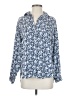 Grayson 100% Lyocell Floral Blue Long Sleeve Blouse Size Sm (2) - photo 1