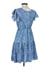Shein 100% Polyester Polka Dots Blue Casual Dress Size 4 - photo 2