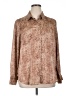 A New Day 100% Polyester Metallic Brown Long Sleeve Blouse Size XL - photo 1