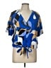Nine West Blue Short Sleeve Blouse Size L - photo 1
