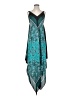 MICHAEL Michael Kors 100% Polyester Paisley Teal Cocktail Dress Size S - photo 1