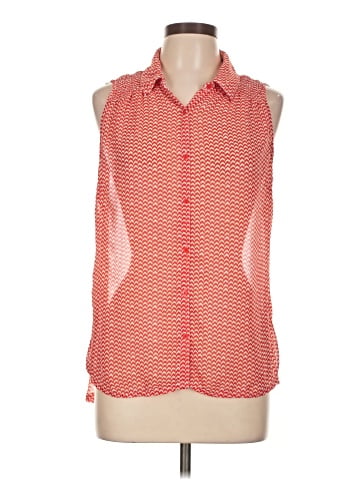a.n.a. A New Approach Sleeveless Button-Down Shirt (view 1)