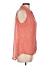 a.n.a. A New Approach Polka Dots Red Sleeveless Button-Down Shirt Size L - photo 4