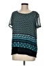 Dana Buchman 100% Polyester Teal Short Sleeve Top Size M - photo 1