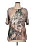 Ulla Popken Graphic Gray Short Sleeve Blouse Size 12 - 14 - photo 1