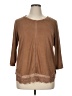 Tru Self Brown 3/4 Sleeve T-Shirt Size XL - photo 1