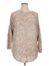 Chaps Animal Print Tan Pullover Sweater Size 1X - photo 1