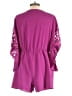 Shein Curve 100% Polyester Hearts Purple Romper Size 0XL - photo 2