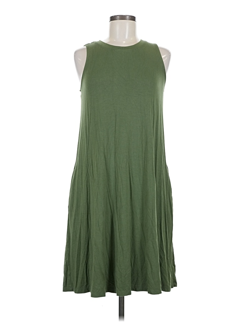 Pre-owned Time And Tru Casual Dress In Green