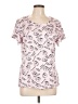 Ekouaer Hearts Pink Short Sleeve Blouse Size L - photo 1