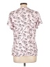 Ekouaer Hearts Pink Short Sleeve Blouse Size L - photo 2