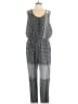 Zoe 100% Polyester Houndstooth Gray Jumpsuit Size 6 - photo 1