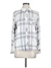 Rails 100% Rayon Plaid Gray Long Sleeve Button-Down Shirt Size M - photo 1