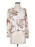Dolce 100% Rayon Floral Ivory 3/4 Sleeve Blouse Size S - photo 1