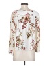 Dolce 100% Rayon Floral Ivory 3/4 Sleeve Blouse Size S - photo 2