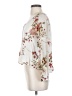 Dolce 100% Rayon Floral Ivory 3/4 Sleeve Blouse Size S - photo 5