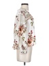 Dolce 100% Rayon Floral Ivory 3/4 Sleeve Blouse Size S - photo 4