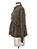 Hinge 100% Viscose Tweed Brown Long Sleeve Blouse Size S - photo 5