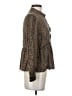 Hinge 100% Viscose Tweed Brown Long Sleeve Blouse Size S - photo 4