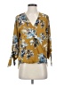 West Kei 100% Polyester Gold 3/4 Sleeve Blouse Size S - photo 1