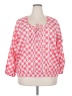 Soft Focus 100% Cotton Pink 3/4 Sleeve Blouse Size 24 waist - photo 1