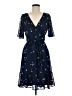 DKNY 100% Polyester Blue Casual Dress Size 6 - photo 1