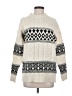 Line & Dot Print Ivory Pullover Sweater Size S - photo 1