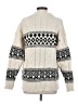 Line & Dot Print Ivory Pullover Sweater Size S - photo 2