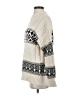 Line & Dot Print Ivory Pullover Sweater Size S - photo 5