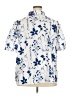 Shein Curve Floral Blue Short Sleeve Blouse Size 20 Plus (4) - photo 2