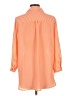 Pleione 100% Recycled Polyester Polka Dots Orange 3/4 Sleeve Blouse Size L - photo 2