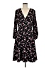 Ann Taylor 100% Polyester Floral Black Casual Dress Size 6 - photo 1