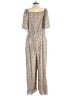 Hayden 100% Polyester Animal Print Tan Jumpsuit Size 1X - photo 2
