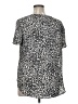Chelsea & Theodore 100% Polyester Animal Print Silver Short Sleeve Blouse Size XL - photo 2