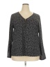 Simplee Gray Long Sleeve Blouse Size 2X - photo 1
