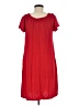 Faded Glory Solid Red Casual Dress Size M - photo 2