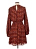Express 100% Polyester Print Orange Casual Dress Size L - photo 2