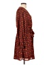 Express 100% Polyester Print Orange Casual Dress Size L - photo 4
