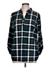Feathers Plaid Green Long Sleeve Button-Down Shirt Size L - photo 1