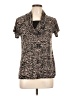 Isabella Rodriguez Brown Short Sleeve Top Size L - photo 1