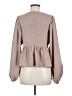 Shein 100% Polyester Tan Long Sleeve Blouse Size 8 - 10 - photo 2