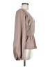 Shein 100% Polyester Tan Long Sleeve Blouse Size 8 - 10 - photo 4