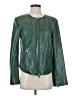 Overland 100% Leather Green Leather Jacket Size 4 - photo 1