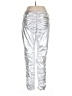 Shein 100% Polyester Metallic Silver Casual Pants Size 12 - photo 2