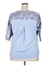 Studio B by BOBEAU Print Blue 3/4 Sleeve Blouse Size 2X - photo 2