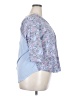 Studio B by BOBEAU Print Blue 3/4 Sleeve Blouse Size 2X - photo 4