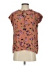 Buffalo by David Bitton Floral Brown Short Sleeve Blouse Size S - photo 1
