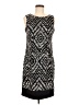 Mario Serrani Chevron-herringbone Black Cocktail Dress Size 8 - photo 1